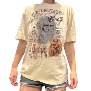 Unisex 90s Vintage Leonardo Da Vinci Tee